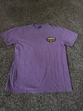 Comfort Colors Purple Yosemite Short Sleeve Tee with Yellow Logo